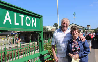 Eric and Stella Bowyer at The Watercress Line 2013