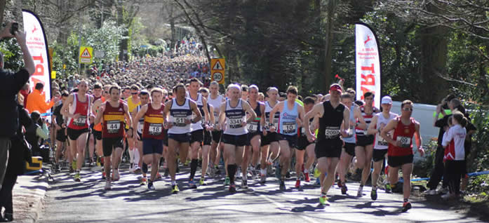 Start of the Fleet Half Marathon 16 March 2014 