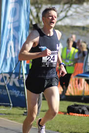 Alex Hamilton, MA Head of Latin and Classics at Lord Wandsworth College first TMET runner to finish the Fleet Half Marathon