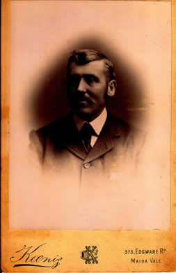 Man 1870 - 1900's with reverse of the photograph which has a London address