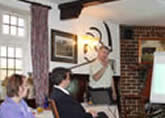 Hugh Butcher speaking at Networking Naturally about the Charity Aspire