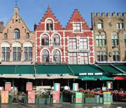 Selection of restaurants facing onto the Markt